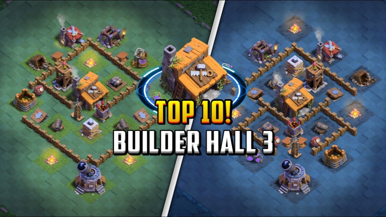 TOP 10! Builder Hall 3 (BH3) Base Layout 2024 | Clash of Clans