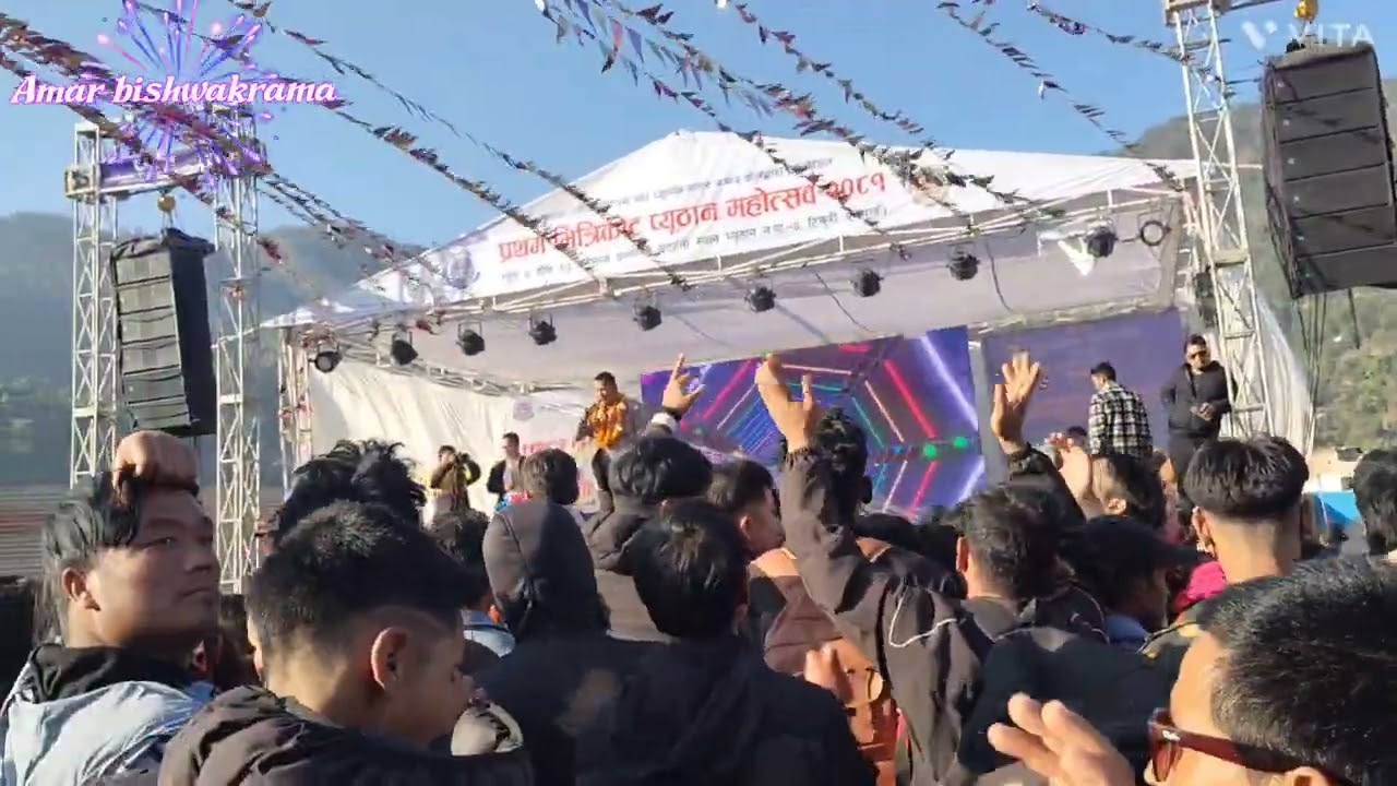 pyuthan महोत्सवमा raju pariyar ko प्रस्तुति रिबन केशैमा geet bata