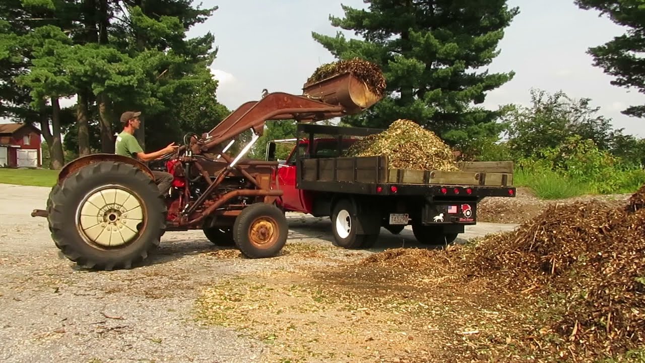 Loading Wood Chips With The 1959 Ford 841 Wagner Loader