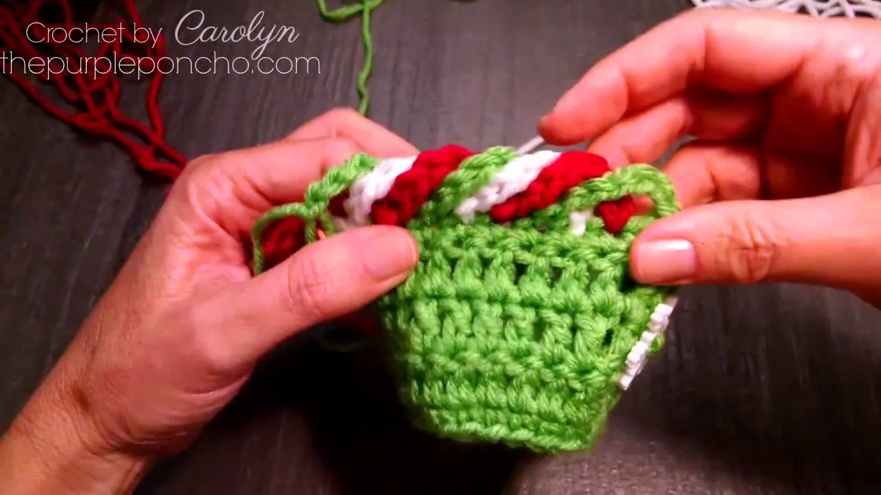How To Crochet Chain Loop Edging In Three Colors