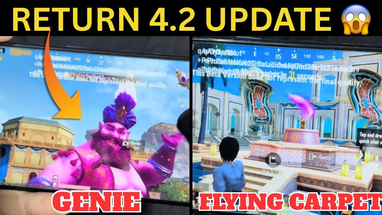 SKYHIGH SPECTACLE 4.2 UPDATE PUBG MOBILE | SUMMON GENIE AND FLYING CARPET 4.2 UPDATE PUBG MOBILE