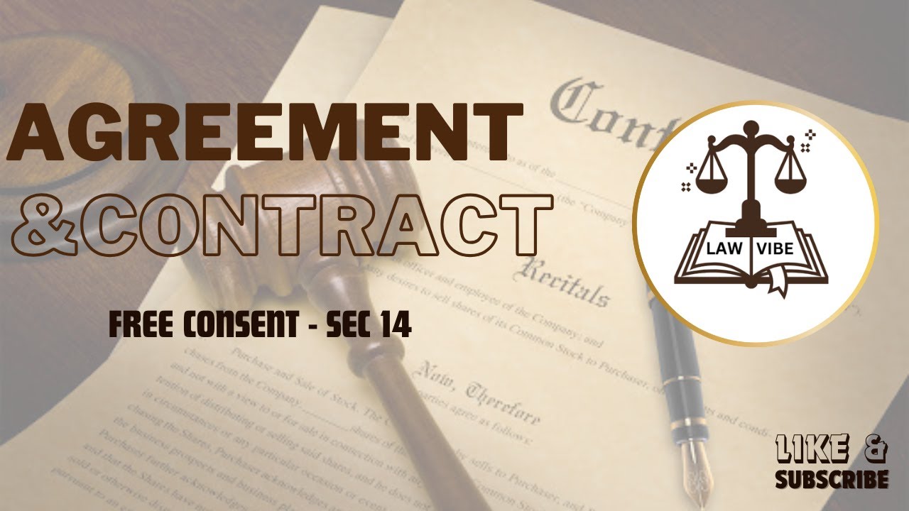 Free Consent | Essential Element Of Contract - In Hindi          #llb #lawnotes #llbexaminationform