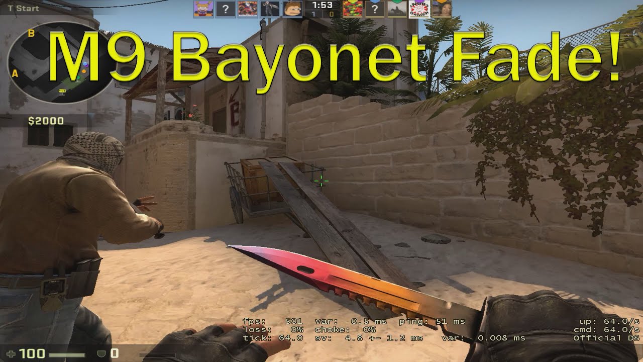 M9 Bayonet Fade! (CS GO Competitive Match #1) Counter Strike: Global Offensive gameplay!