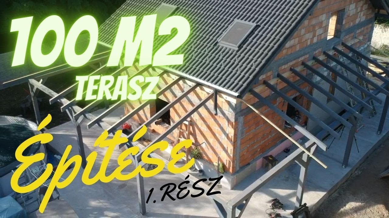 Szintező lézer használata és a szerkezet építése - 100 m2 Terasz építése (1. Rész)