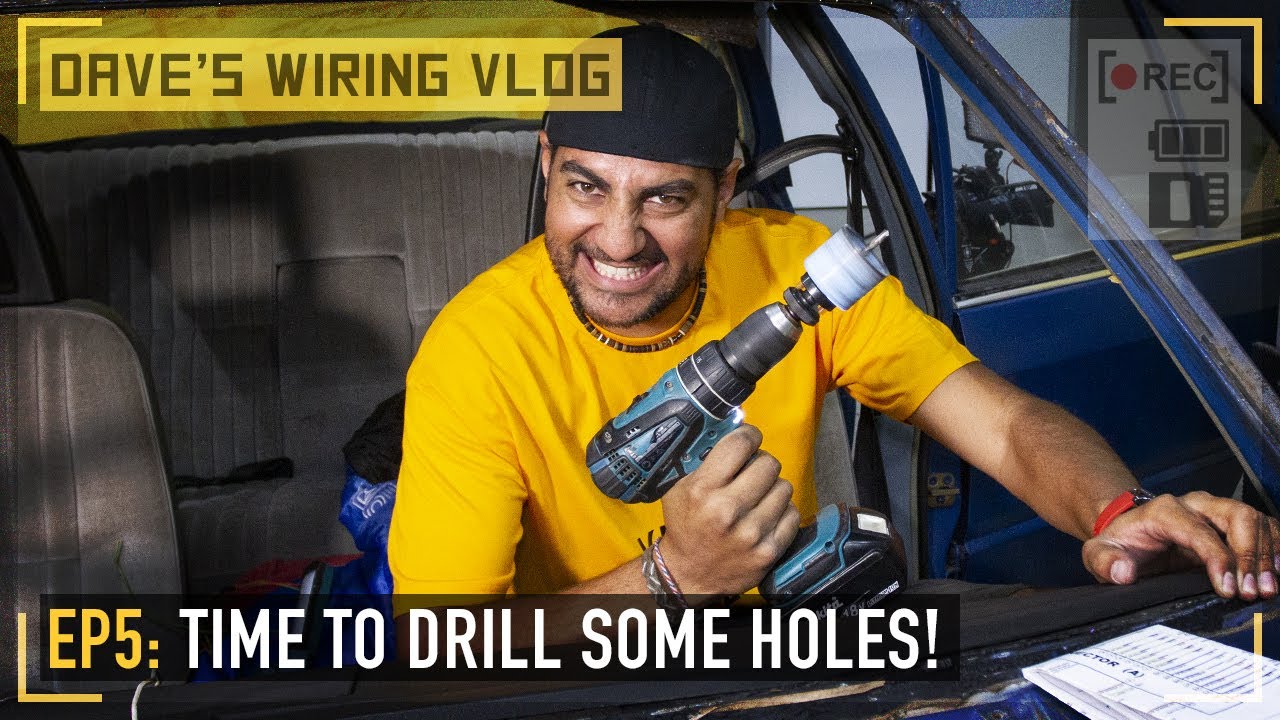 🎥 Ep5: Will it fit? Drilling through the firewall and a test fit | DAVE'S WIRING VLOG