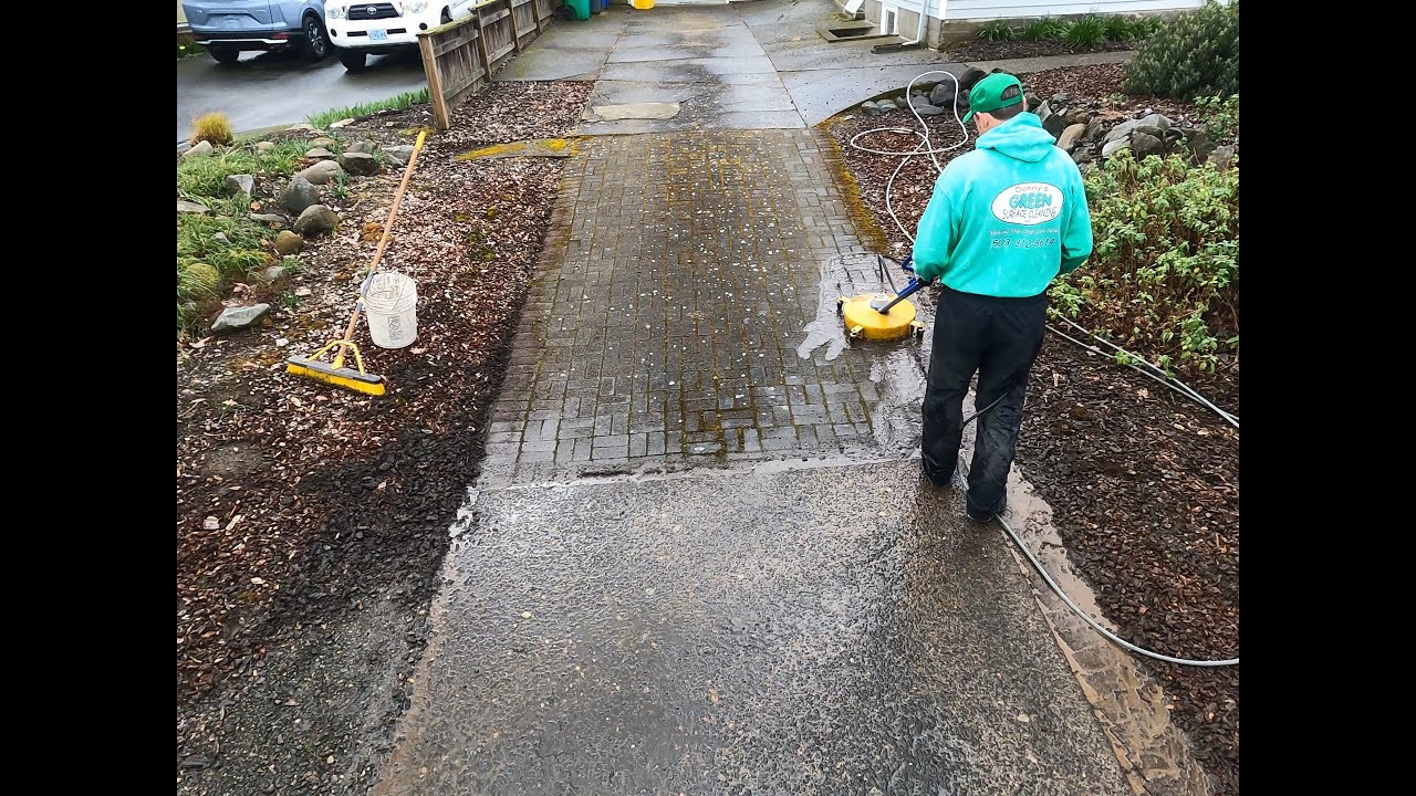 Pressure Washing Paver driveway ASMR.