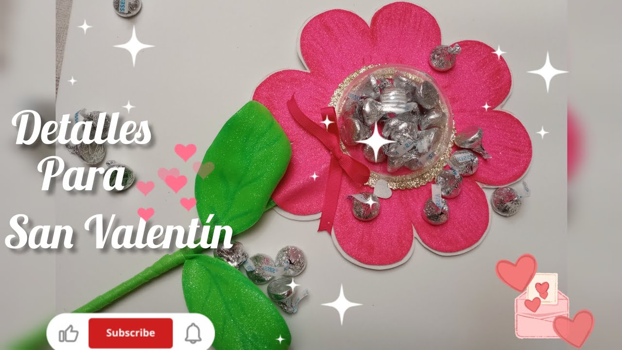 Flor con kisses de chocolate para regalo de san Valentín #sanvalentin #kisses #flores #regalos