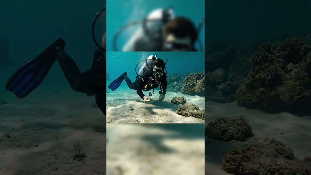 Diver Finds a Gold Coin Underwater 💰🤿 #shorts #viral #treasure #ocean