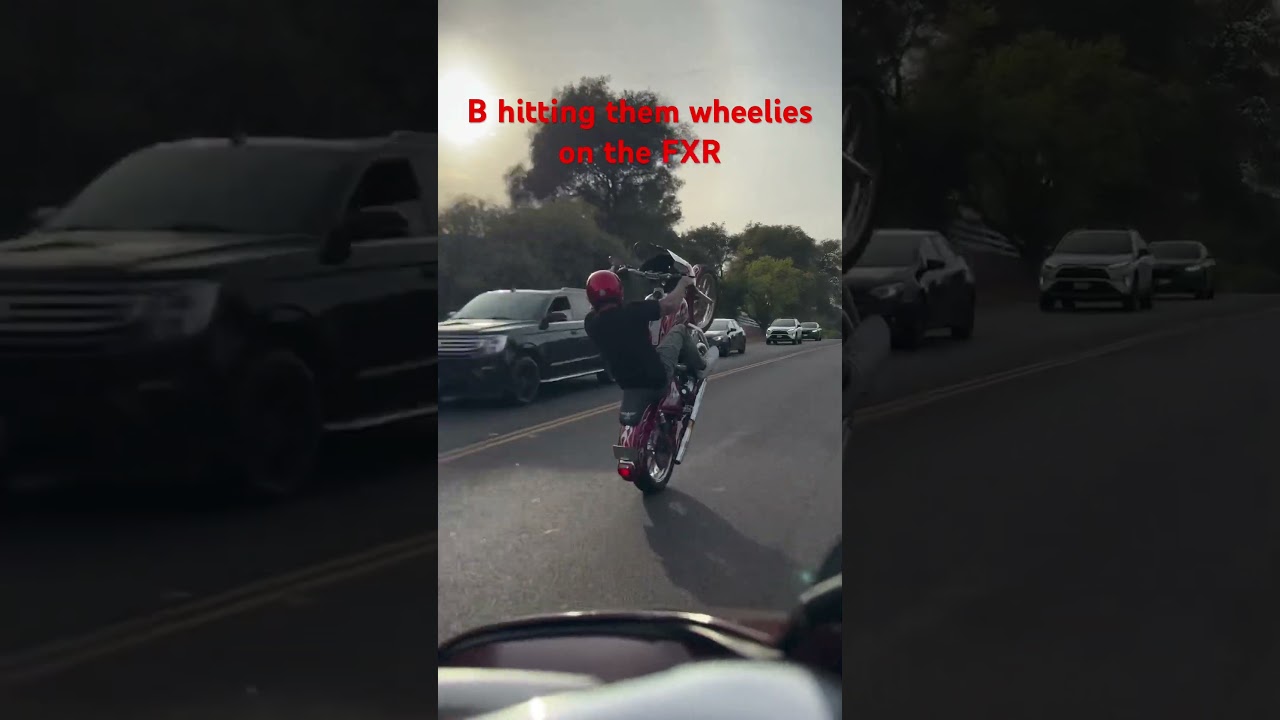 B hitting those Stop sign wheelies on the FXR