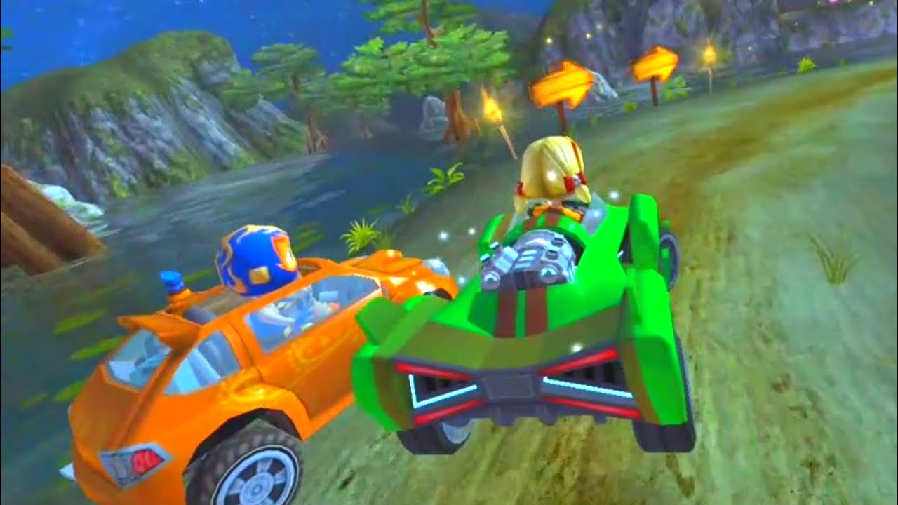 El zipo Ability Vs Roxie Roller Abilities Battle | Beach Buggy Racing | Boss Gameplay 2024