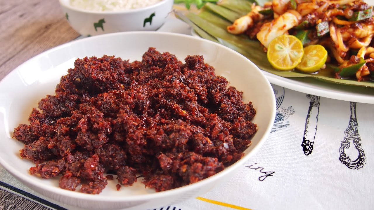 Easy Homemade Sambal Chilli w/ Dried Shrimp Recipe 自制叁巴辣椒 For Sambal Fish/ Sotong/ Fishball Noodles