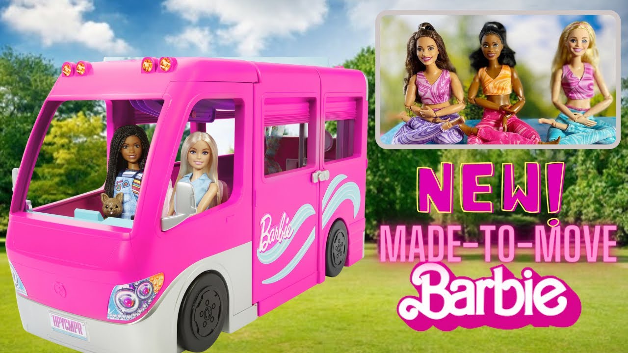 Let’s Unbox the Barbie Dream Camper | NEW Made-to-Move Dolls!!
