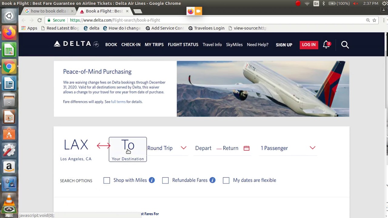 How to make Delta Airlines Reservations/ Flight Booking Steps