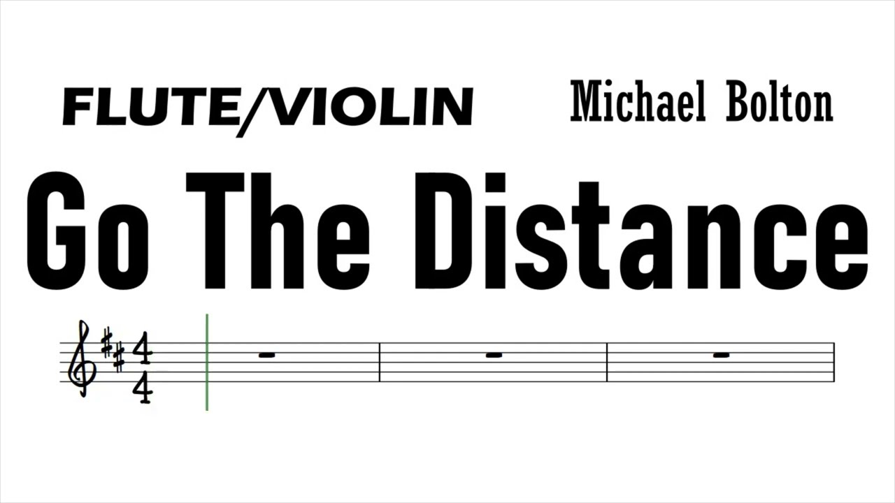 Go The Distance Flute Violin Sheet Music Backing Track Play Along Partitura