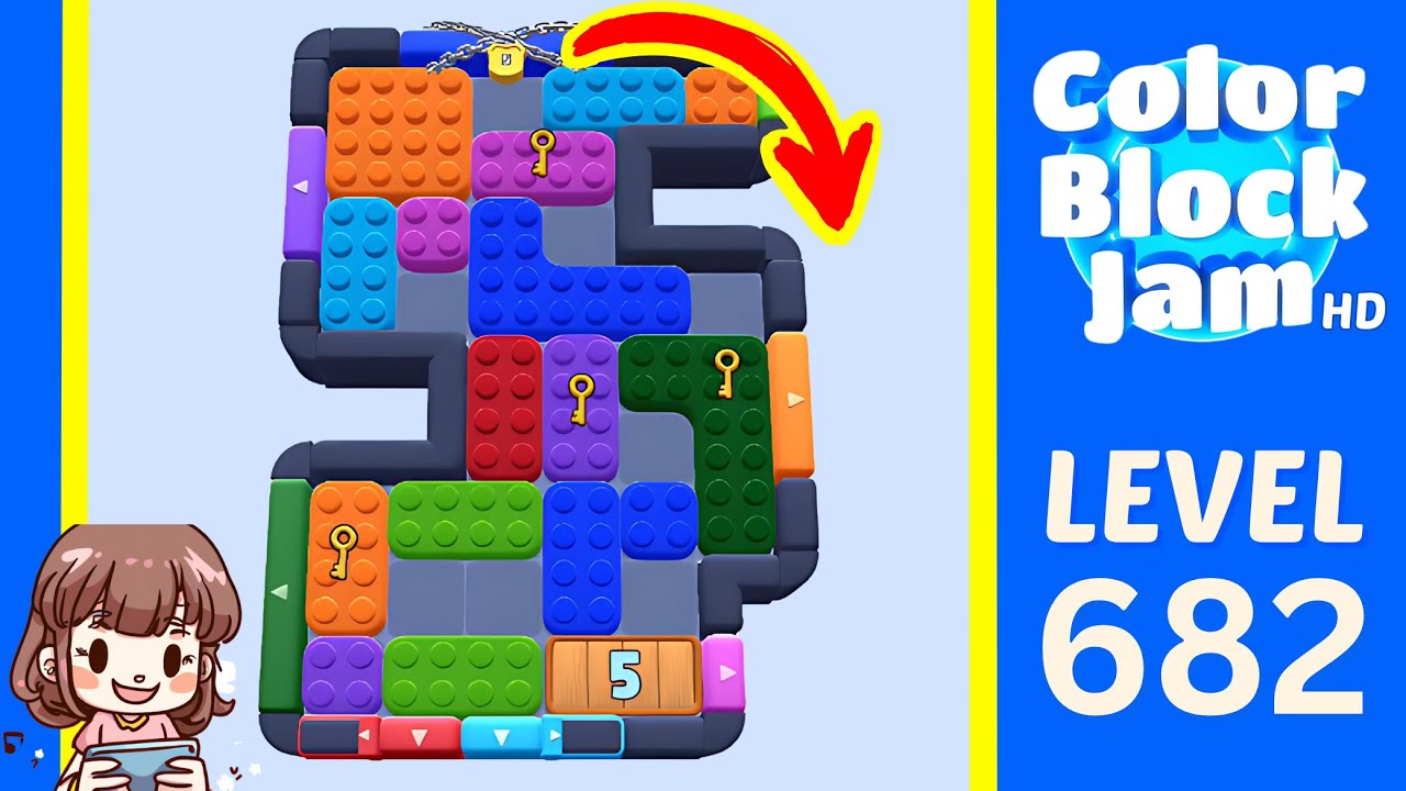 Color Block Jam Level 682 Solution Walkthrough