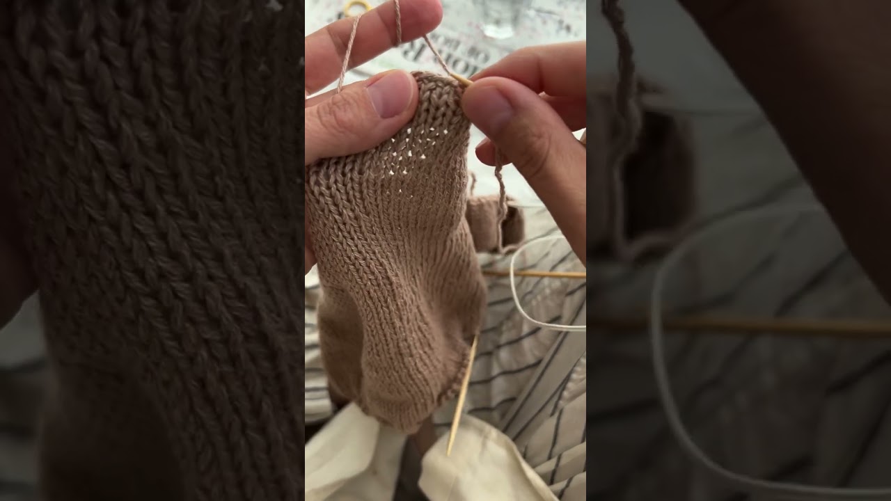 I-Cord B&uuml;ndchen an Anschlagkante anstricken (1:1) // applying I-cord edge to cast on edge (1:1)