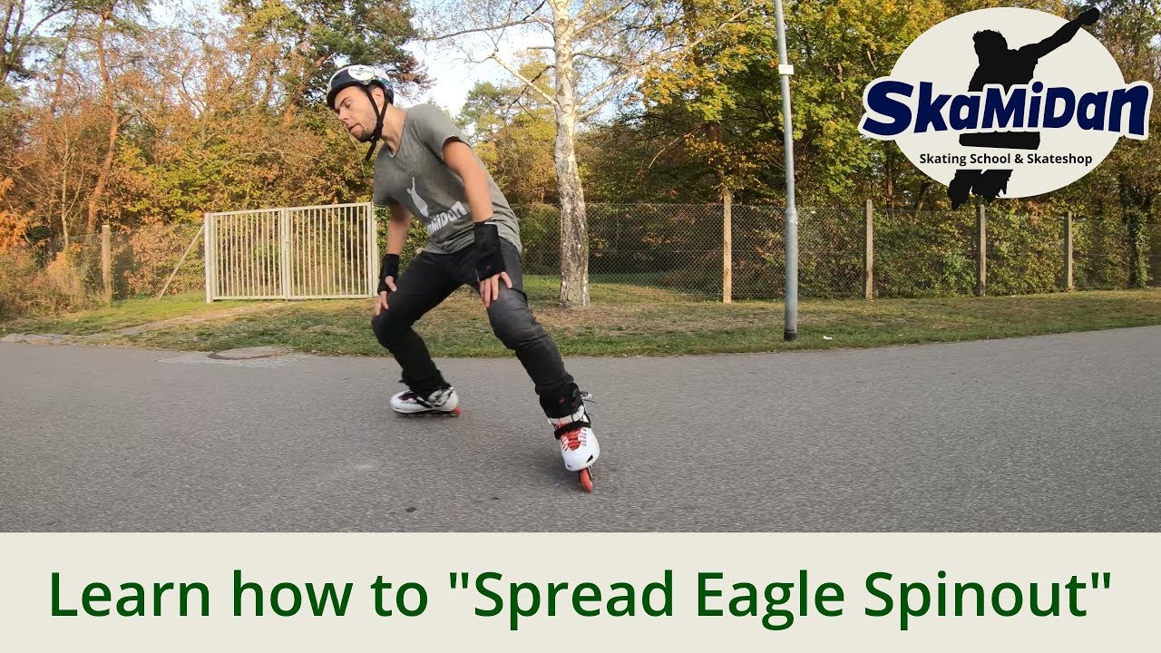 Learn How To Spread Eagle Spinout On Inline Skates | How To Turn Stop | How To Stop On Skates #05
