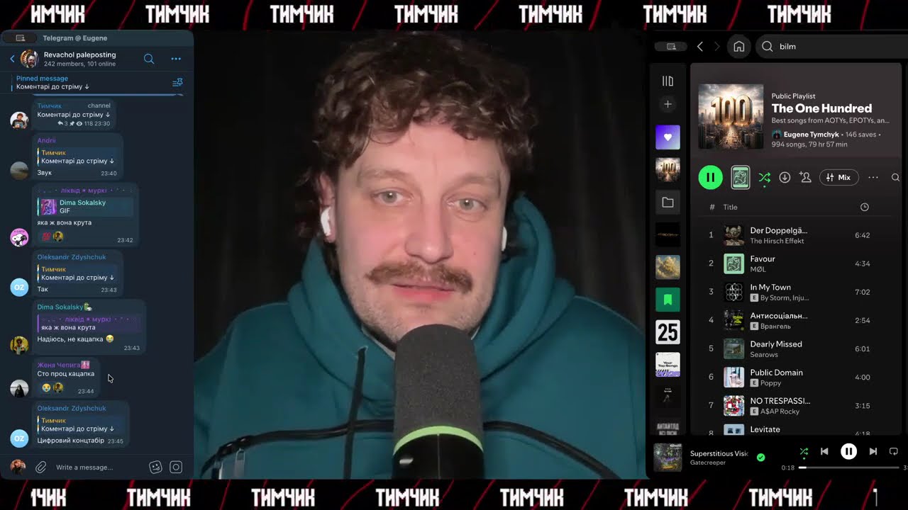 ТИМЧИК - стрім від 5 лютого (війна з ШІ, Греммі 2026, Стас Корольов, Joji, Chat Pile)