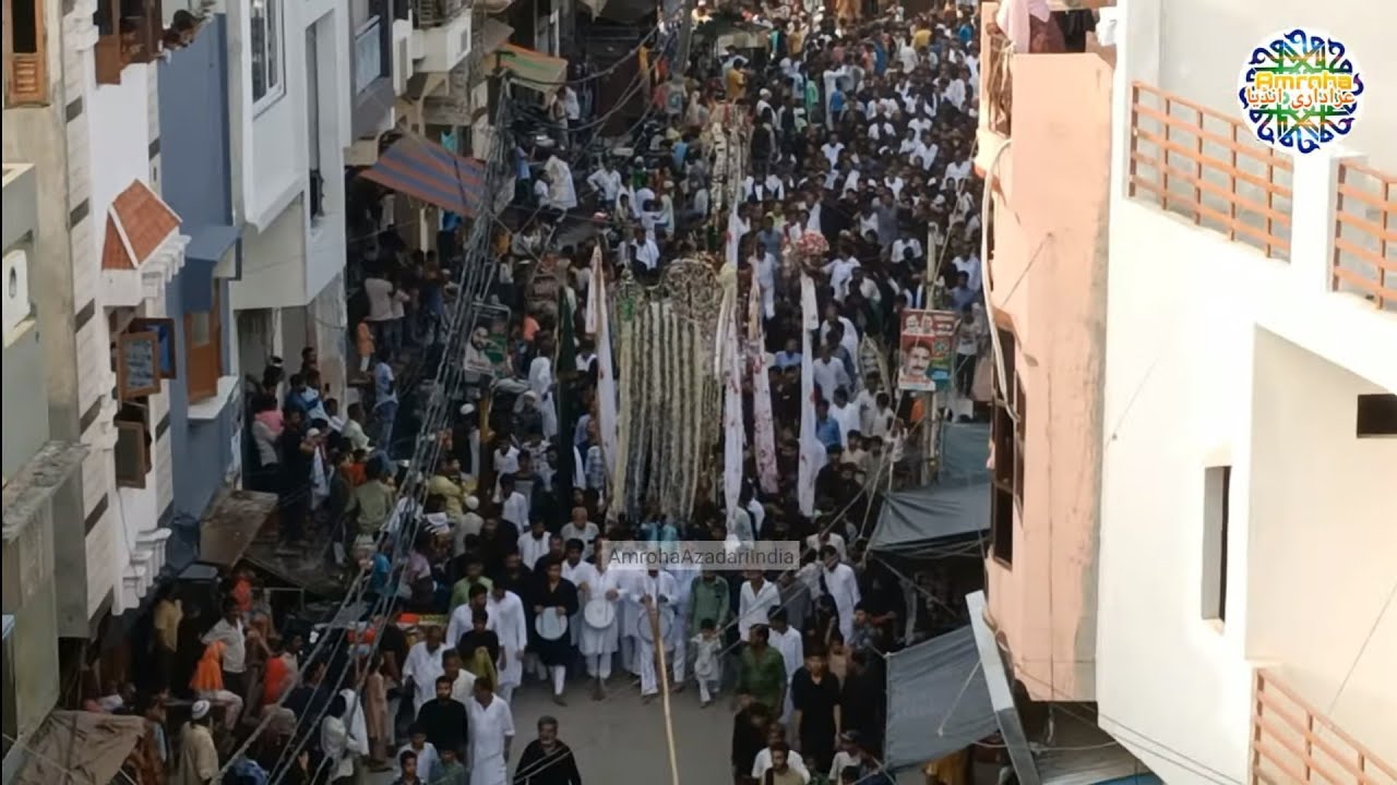Beautiful view of Amroha Juloos - 7 Moharram 2022 | Sarai Kohna Majapota Amroha | Amroha Azadari