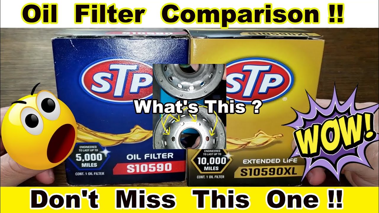 STP S10590 Oil Filter vs. STP S10590XL Oil Filter Cut Open