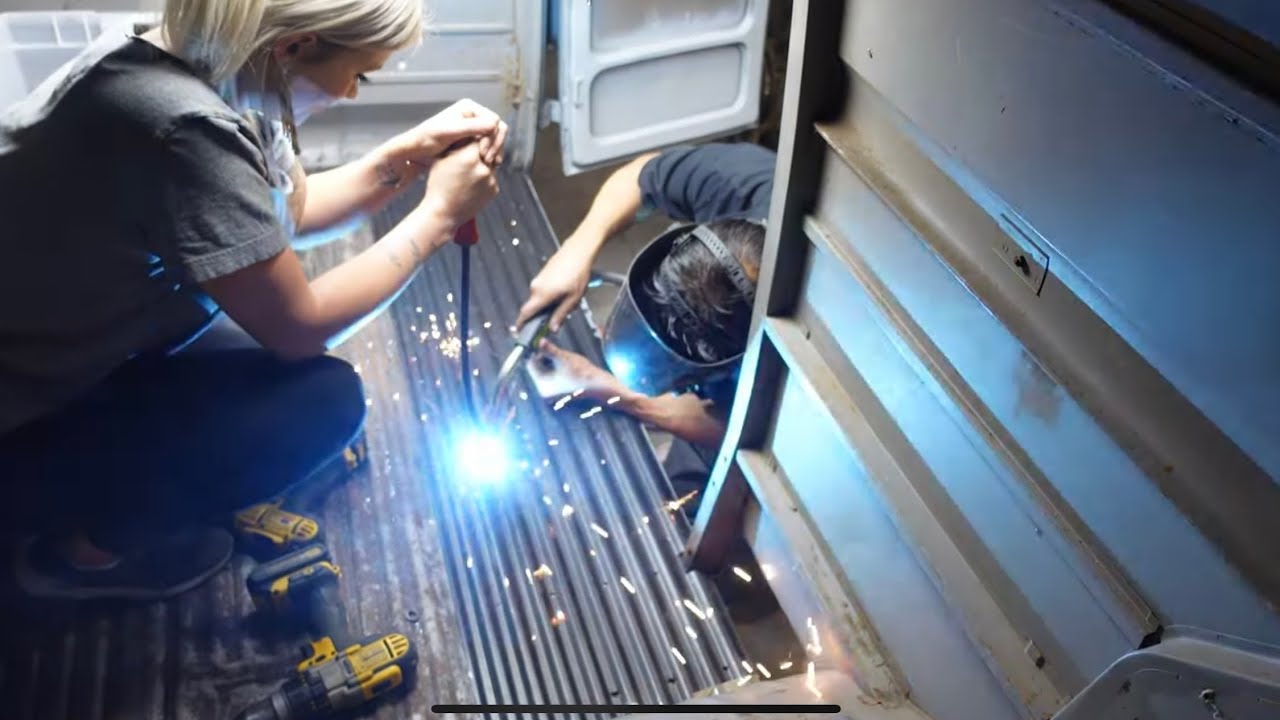 Installing Passenger Side Inner and Outer Rocker on 1961 VW Bus