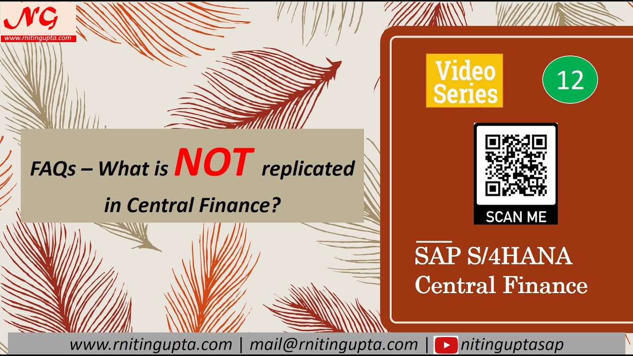 SAP Central Finance - What is NOT replicated FAQs