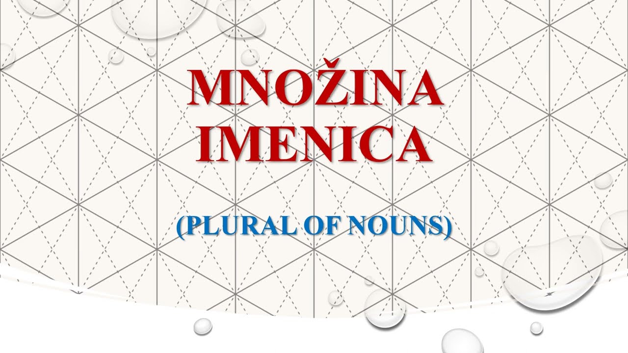 Množina imenica u engleskom jeziku