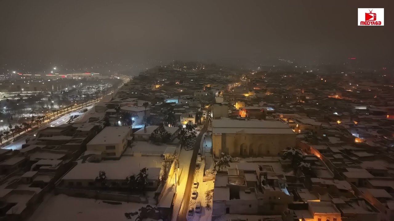 Kar altında Balıklıgöl / Gece Dron Çekimi
