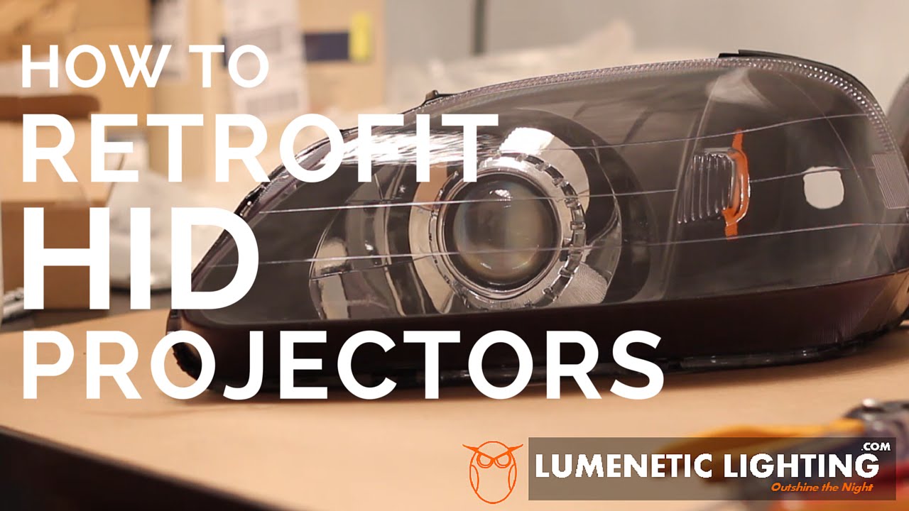 How to DIY HID Retrofit - 99-00 EK Honda Civic with Mini H1 6.0 Projectors lumeneticlighting.com