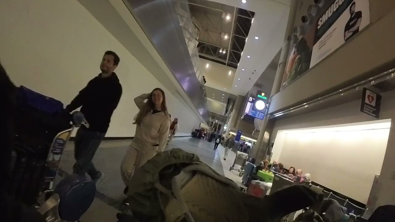 加州洛杉矶国际机场航站楼 推着行李箱到此一游 LAX 