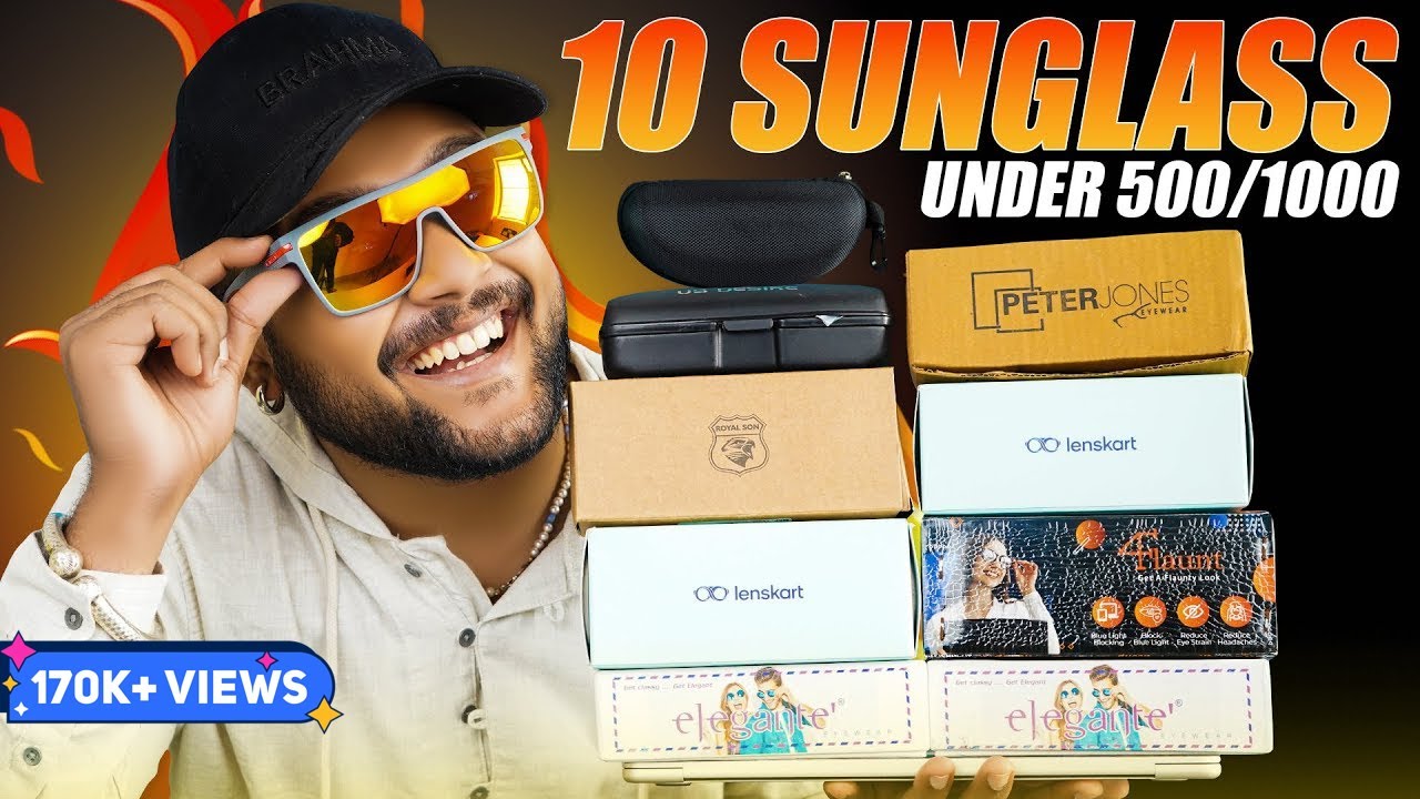 Top 10 Best Sunglasses Under 500/1000 For Men/Women 🔥 Sunglass Haul  2024 | ONE CHANCE