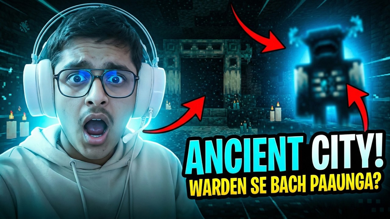 WARDEN NE DEKH LIYA?! 😨 Ancient City Adventure in Minecraft