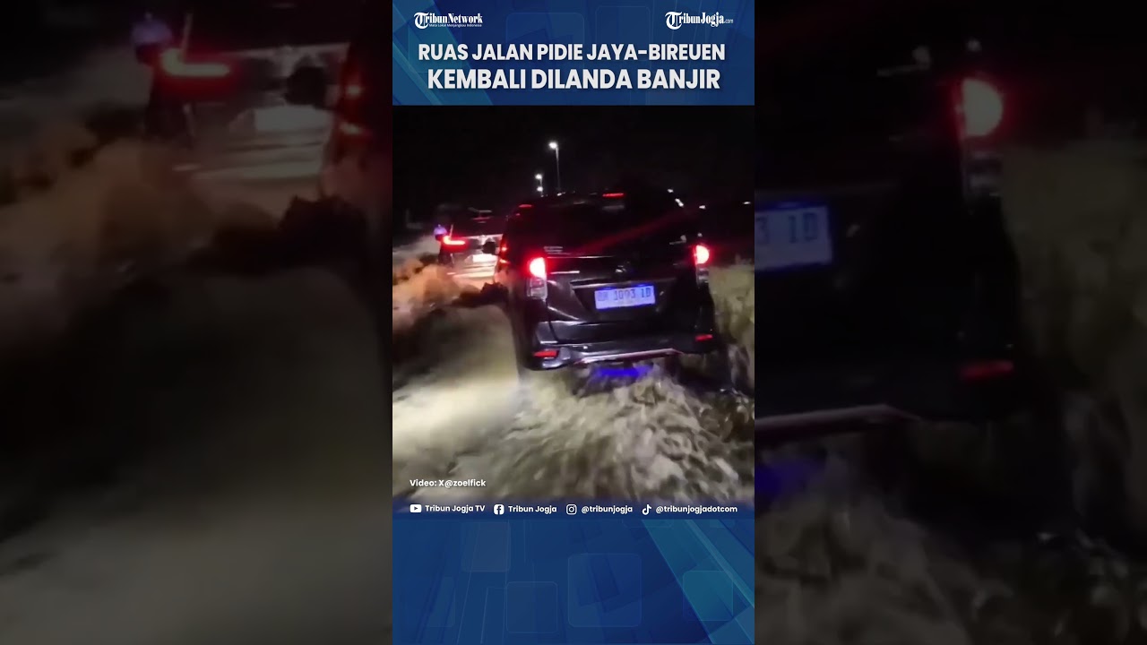 Ruas Jalan Pidie Jaya - Bireuen Kembali Dilanda Banjir
