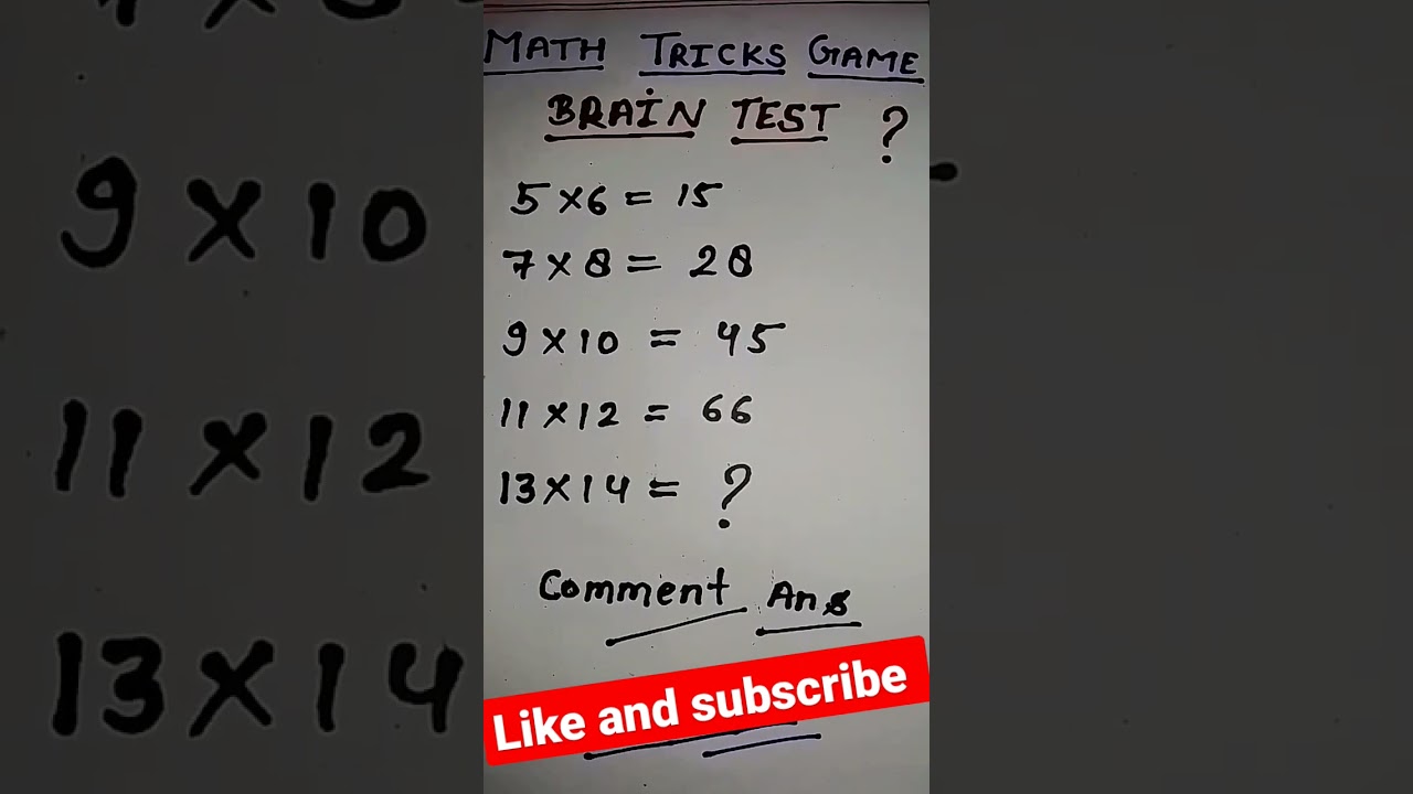 Math Tricks Test/ Brain Test/ math tricsolution/#mathstrick  #trick