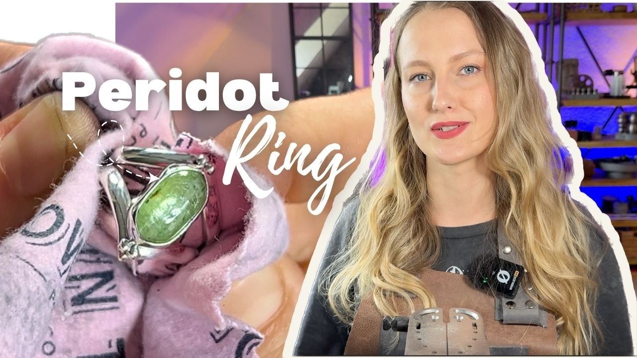 How to make a Peridot silver ring | Step by step making tutorial!