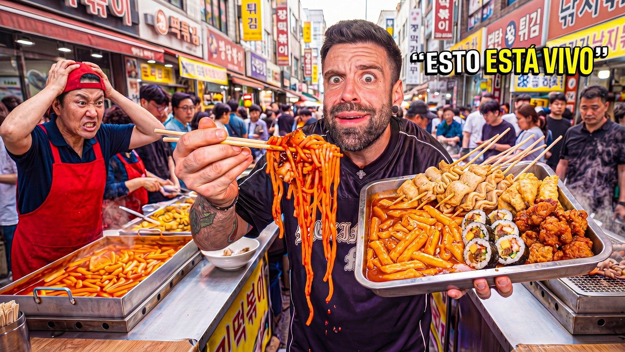 COMIENDO COMIDA CALLEJERA en COREA del SUR por PRIMERA VEZ