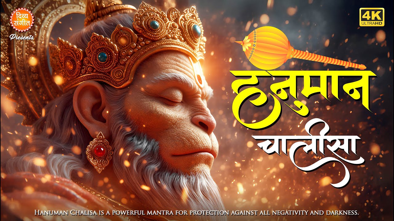 हनुमान चालीसा | Hanuman Chalisa | Divine Chant for Protection, Strength & Peace  _4K VIDEO