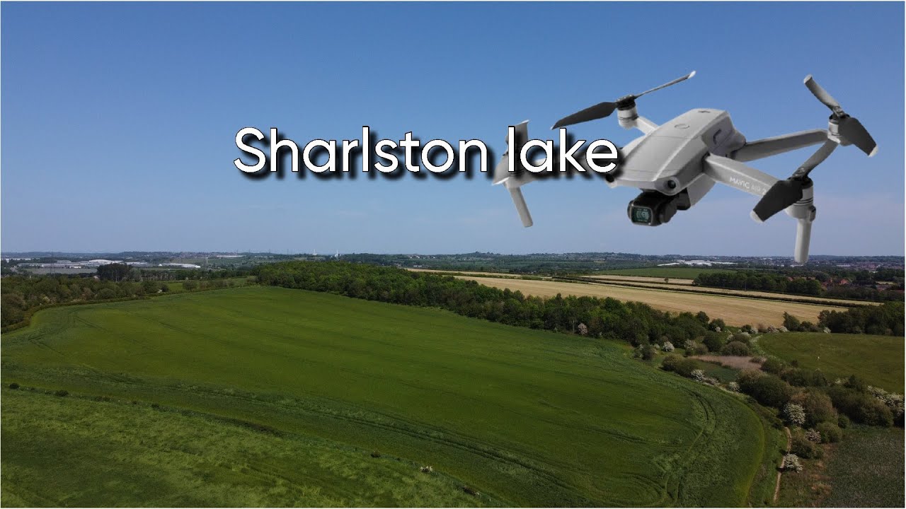 Sharlston Lake in Wakefield, England drone flight