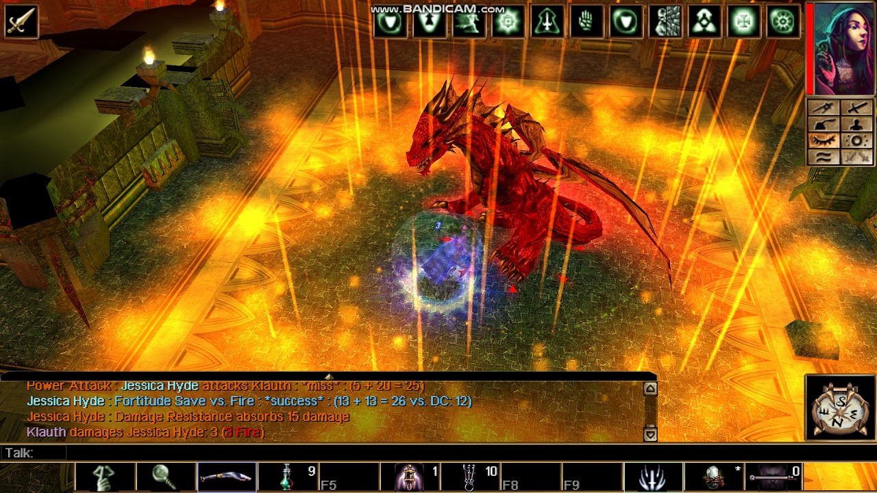 NWN1, Rogue vs Klauth "the Ancient Red Wyrm", without Dead Dragon Sphere, Very Difficult