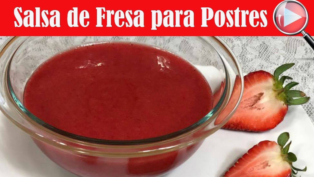 SALSA de FRESA para Postres 🍓 RÁPIDA, CASERA y ¡SÚPER DELICIOSA!