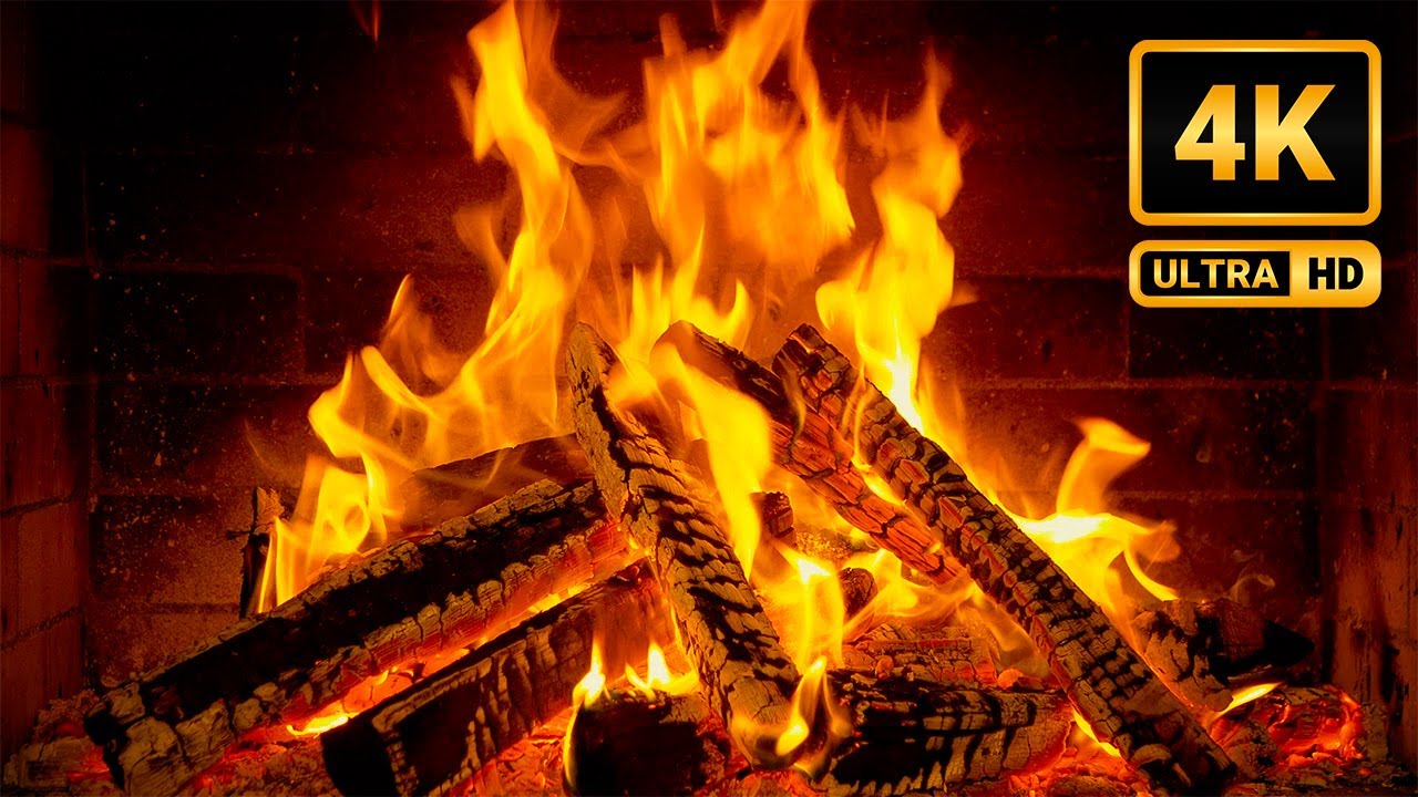 Smooth Jazz Piano Music & Fireplace. Crackling Logs and Burning Fire Sounds to Melt Your Stress Away