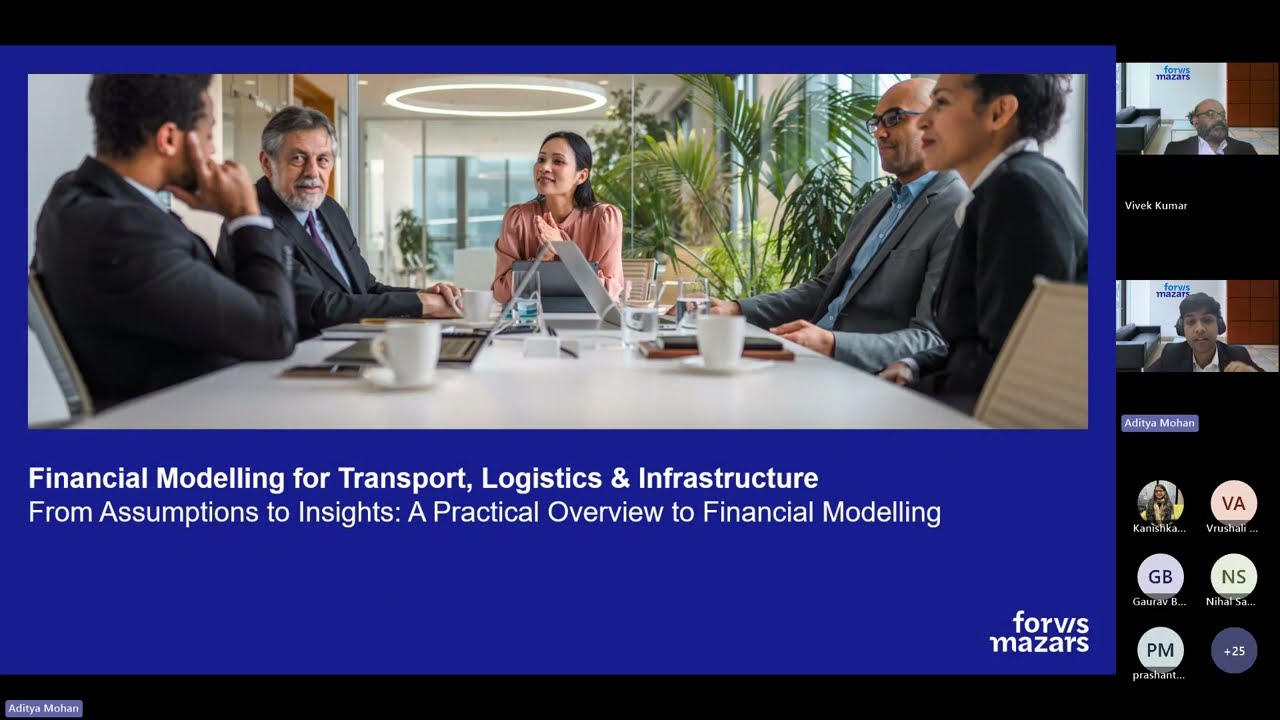 Financial Modelling Webinar for Transport, Logistics & Infrastructure