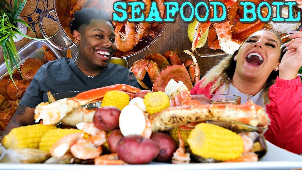 Вареные морепродукты🦀🦞🥚🥔🌽