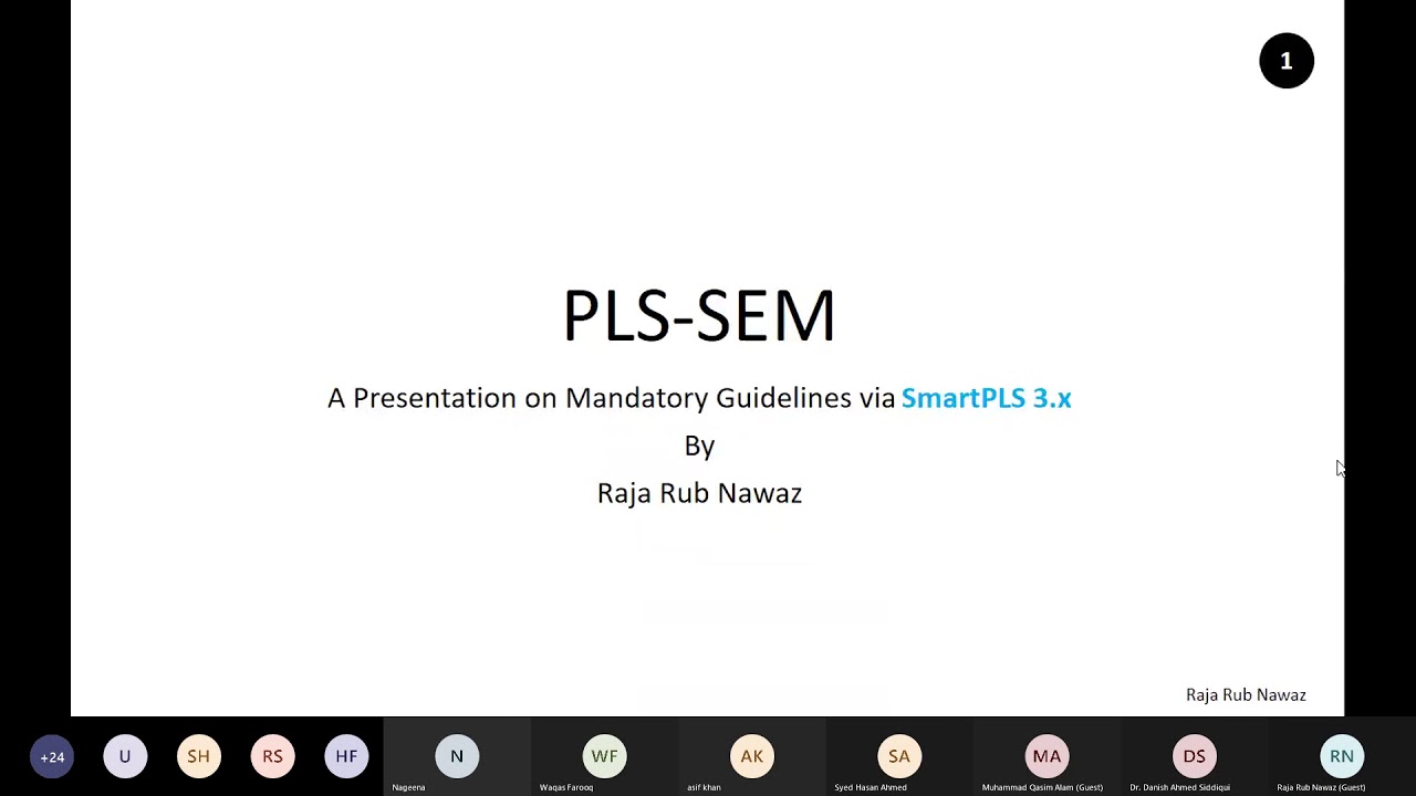 Research with Dr. Danish and Raja Rub Nawaz: PLS-SEM using Smart PLS Part 1