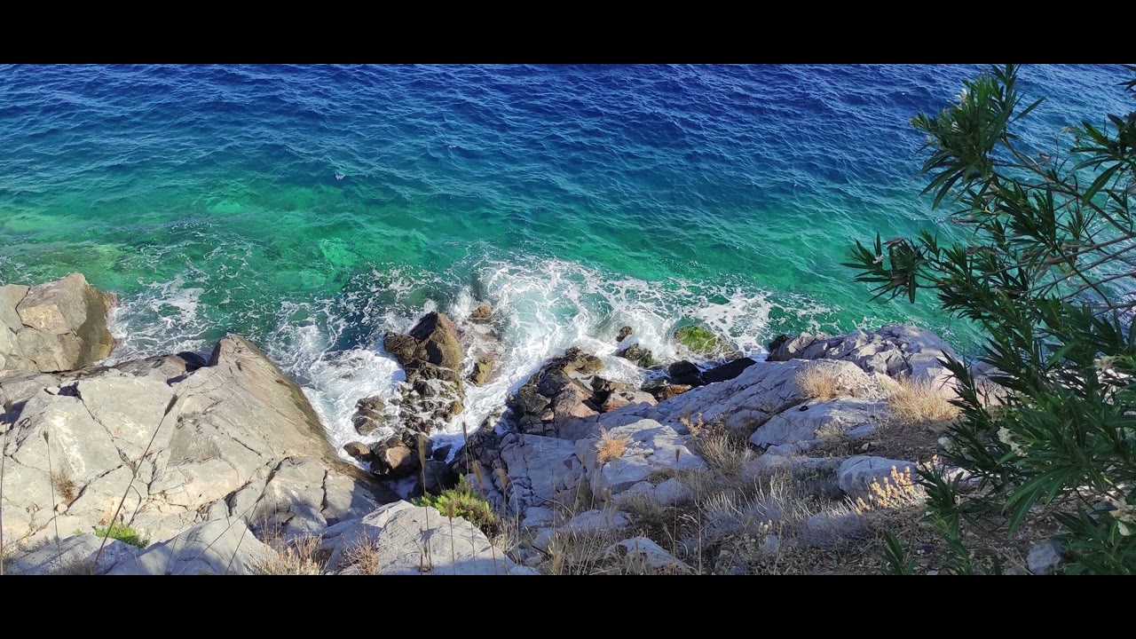 Waves on a pebble beach