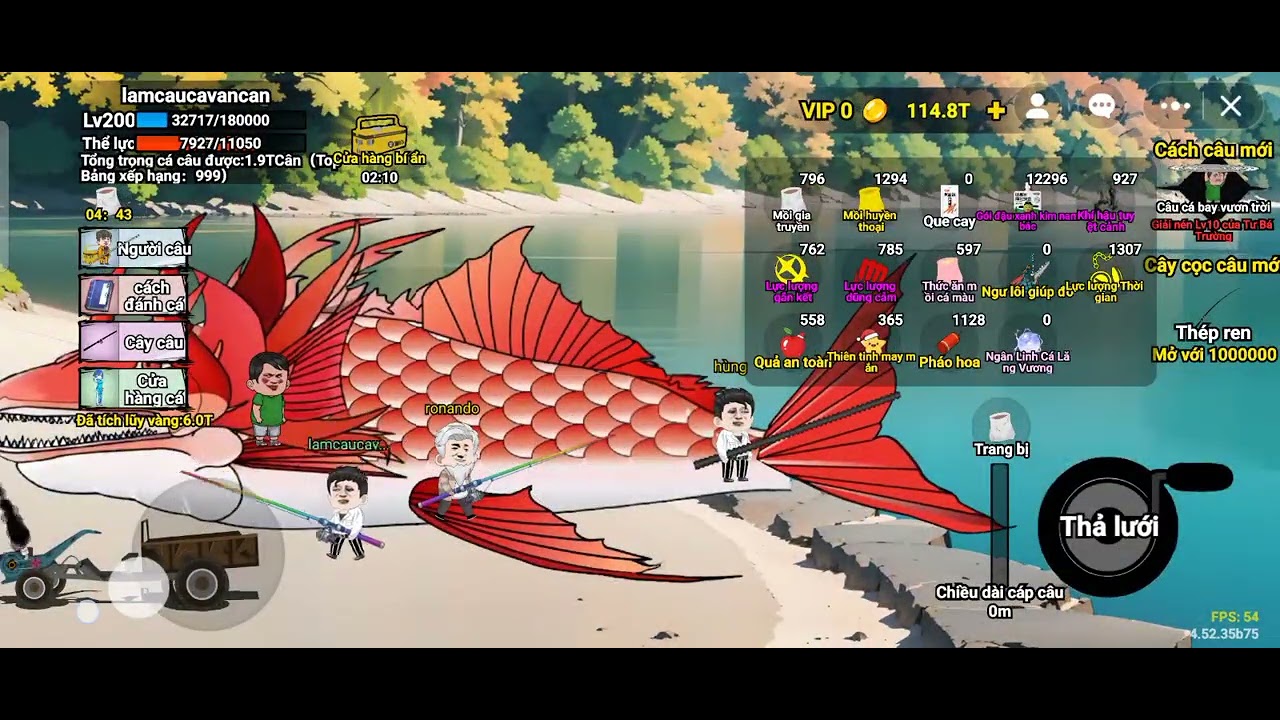 CÂU CÁ VẠN CÂN|SỬ DỤNG NAM KHỔNG PHÁ ĐẢO TẤT CẢ CÁC MAP|PHOENIX CHƠI GAME 