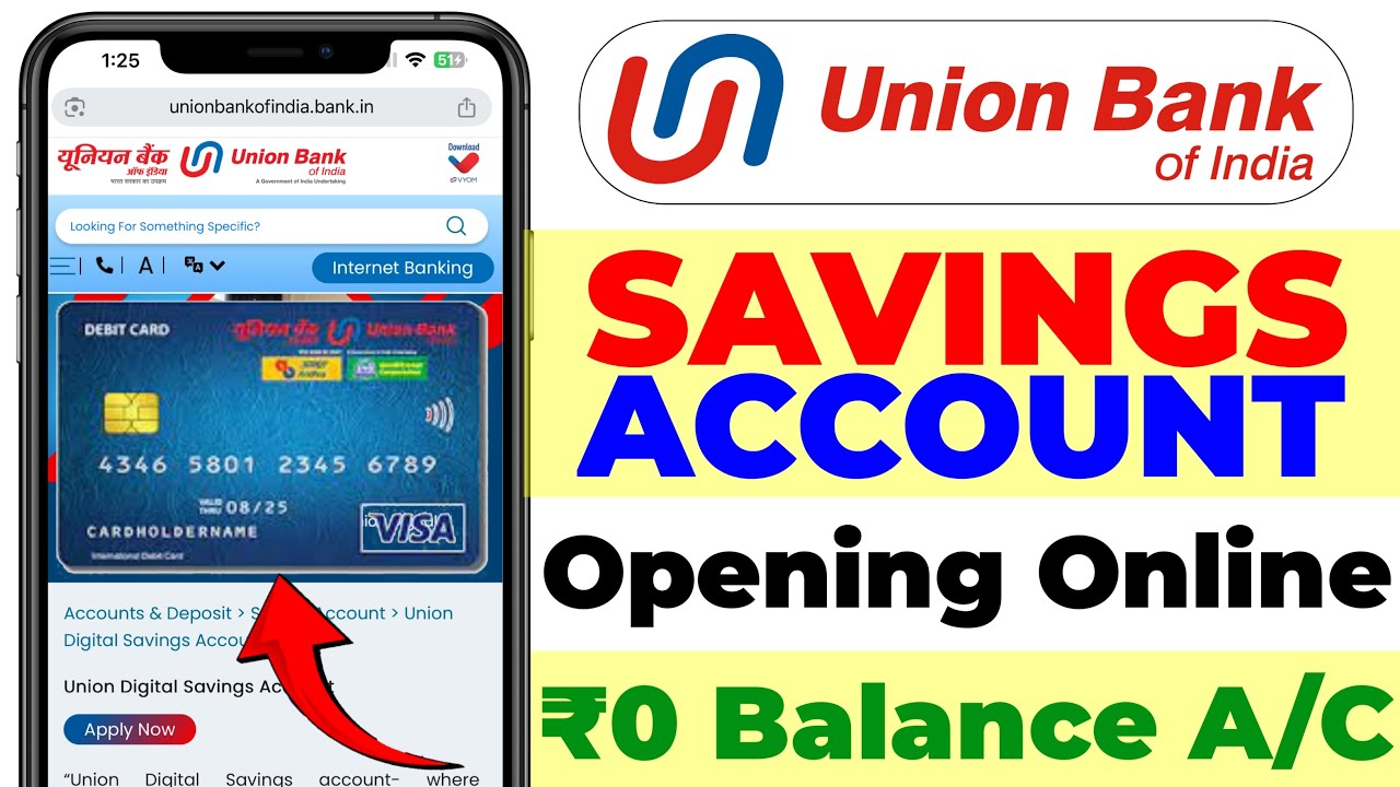 Union Bank Zero Balance Account Opening Online 2026 | Union Bank Online Account Opening