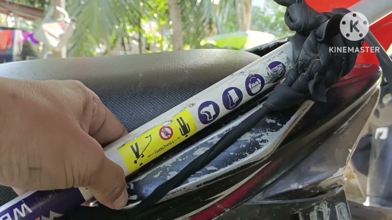 How to carry brush cutter machine use Moped Motor Cycle