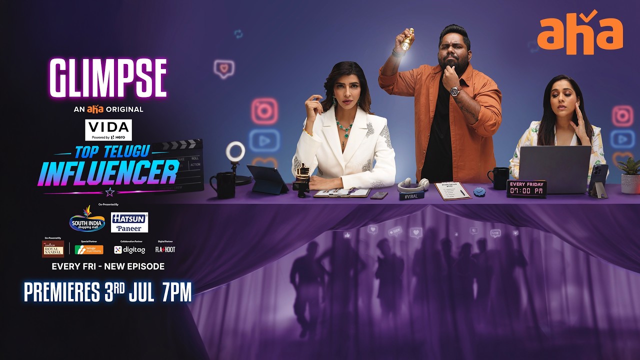 Top Telugu Influencer Glimpse | Manchu Lakshmi | Viva Harsha | Rashmi Gautam |Premieres 3rd July 7PM