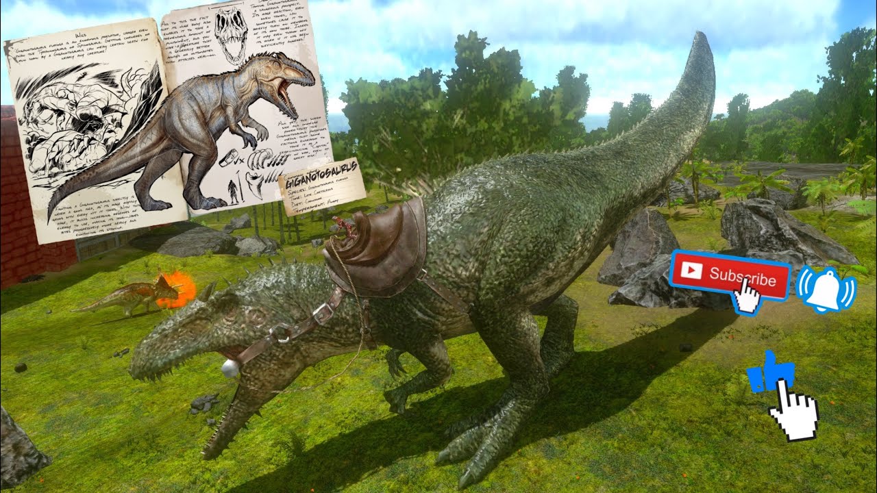 Como tamear al Giganotosaurio en ARK mobile